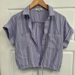Madewell Lavender Striped Shirt